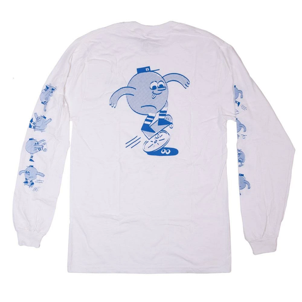 Blast Stuntz Long Sleeve T-Shirt - White/Blue 4 Blast Stuntz Long Sleeve T-Shirt - White/Blue - Image 2