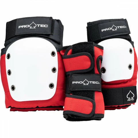 Pro-Tec Street Gear Jr 3 Pack - Red/White/Black 3 Pro-Tec Street Gear Jr 3 Pack - Red/White/Black