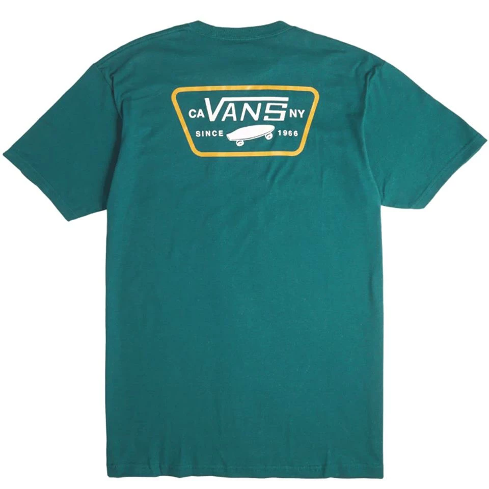 Vans Full Patch Back T-Shirt - Deep Teal/White 4 Vans Full Patch Back T-Shirt - Deep Teal/White - Image 2
