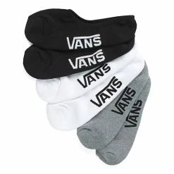 Vans Classic Super No Show Socks - Black/White/Grey
