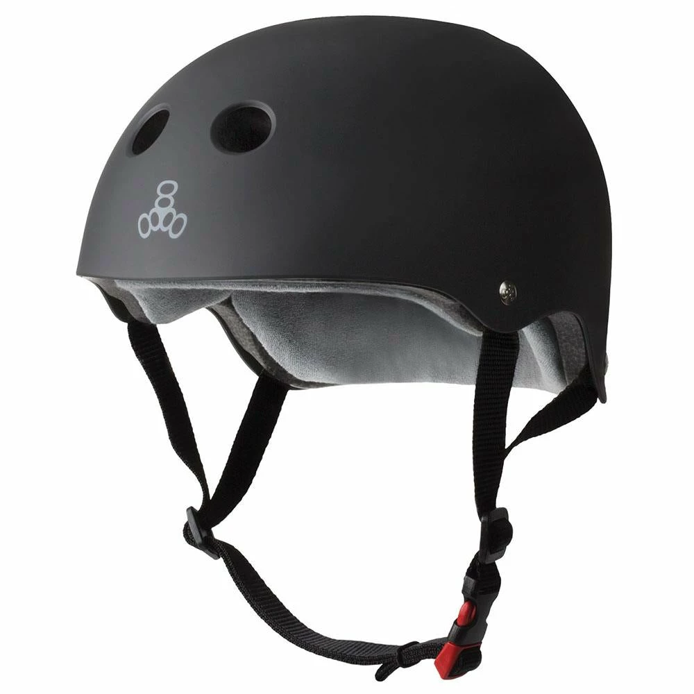 Triple8 Helmet - Sweatsaver Cert - Rubber Black 3 Triple8 Helmet - Sweatsaver Cert - Rubber Black