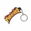 Thrasher Flame Logo Keychain - Black/Yellow