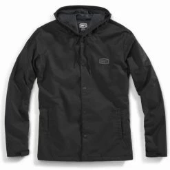 100% 100& Apache Hooded Snap Jacket - Black