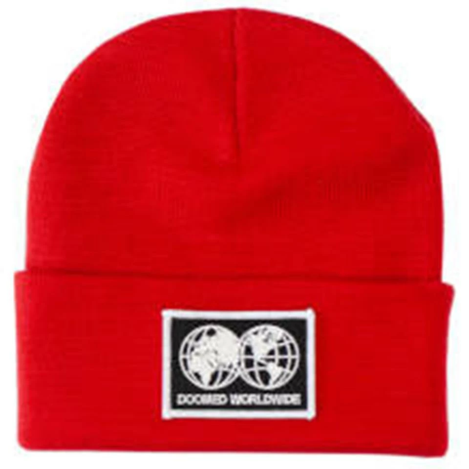 Doomed Globe Beanie - Red 3 Doomed Globe Beanie - Red