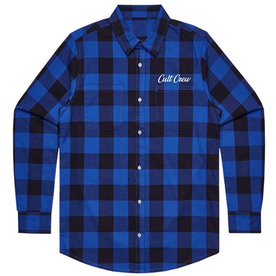 Cult Script Flannel Shirt - Blue 3 Cult Script Flannel Shirt - Blue