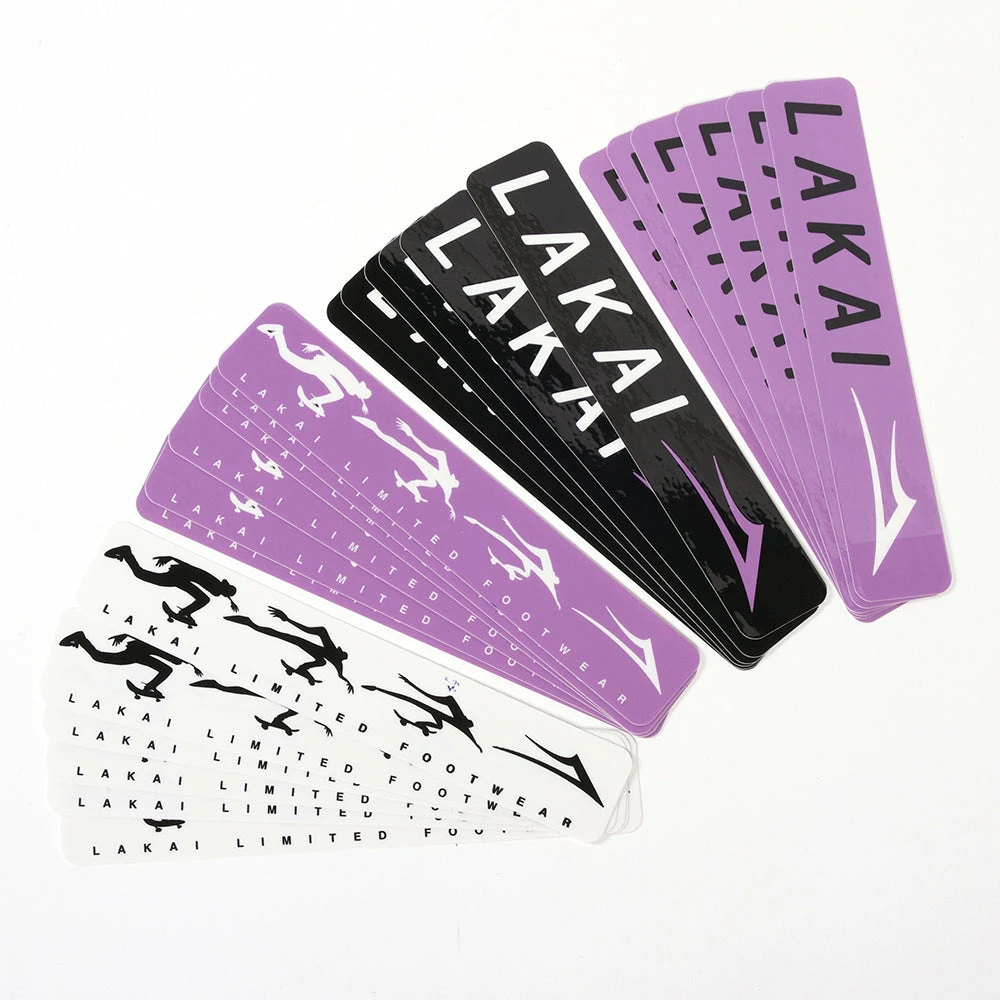 Lakai Large Assorted Bar Decal Sticker Pack - Purple/Black/White (24 Pack) 4 Lakai Large Assorted Bar Decal Sticker Pack - Purple/Black/White (24 Pack) - Image 2