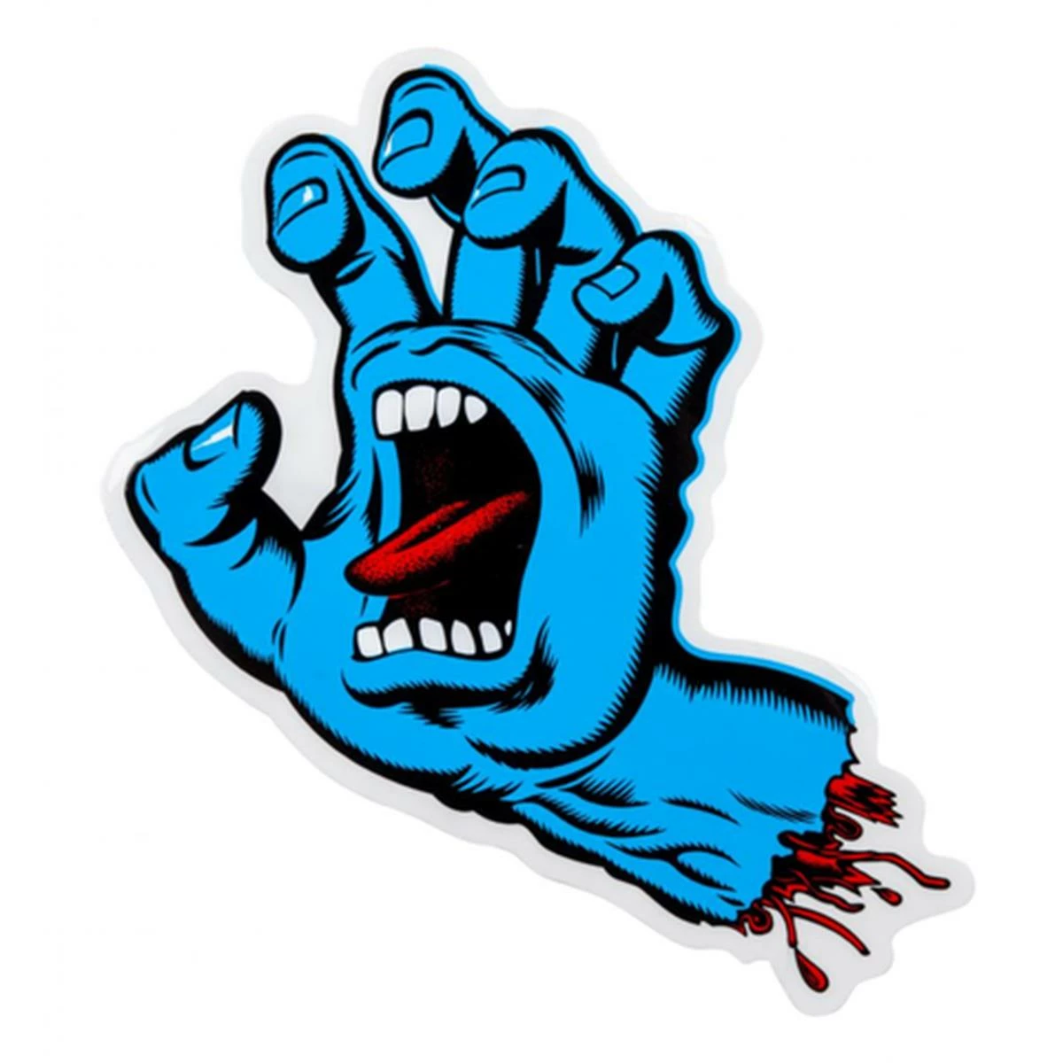 Santa Cruz Screaming Hand Sticker Blue 3" (Single) 3 Santa Cruz Screaming Hand Sticker Blue 3" (Single)
