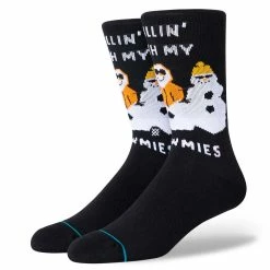 Stance Snowmies Chillin Socks - Black/ Large