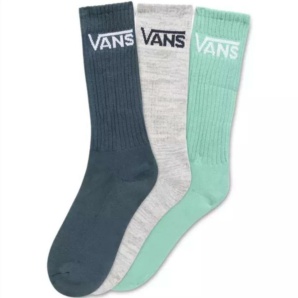 Vans Classic Crew Socks 3 Pack - Dusty Jade Green Assorted 3 Vans Classic Crew Socks 3 Pack - Dusty Jade Green Assorted