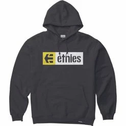 Etnies New Box Hoodie - Black/Yellow/White