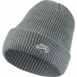 Nike SB Fisherman Beanie - Dark Grey Heather/White
