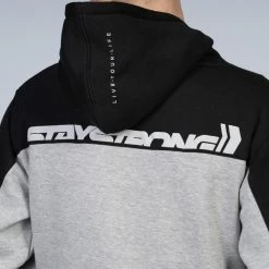 Stay Strong Cut Off Hoodie - Black/Grey -Bikes sale 6bb00816 ba49 4d71 9781 94f1834ab045