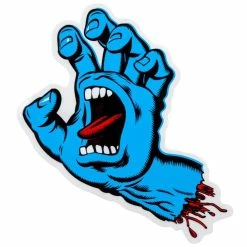 Santa Cruz Sticker - Screaming Hand Sticker Blue (Single)