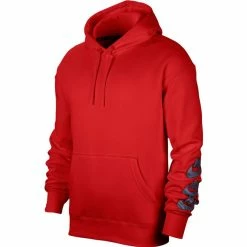 Nike SB Icon Men's Pullover Skate Hoodie - University Red/Midnight Blue