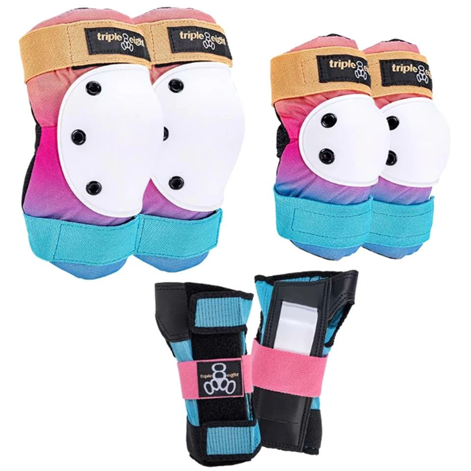 Triple8 Pad Set - Saver Series 3 Pc - Sunset 3 Triple8 Pad Set - Saver Series 3 Pc - Sunset