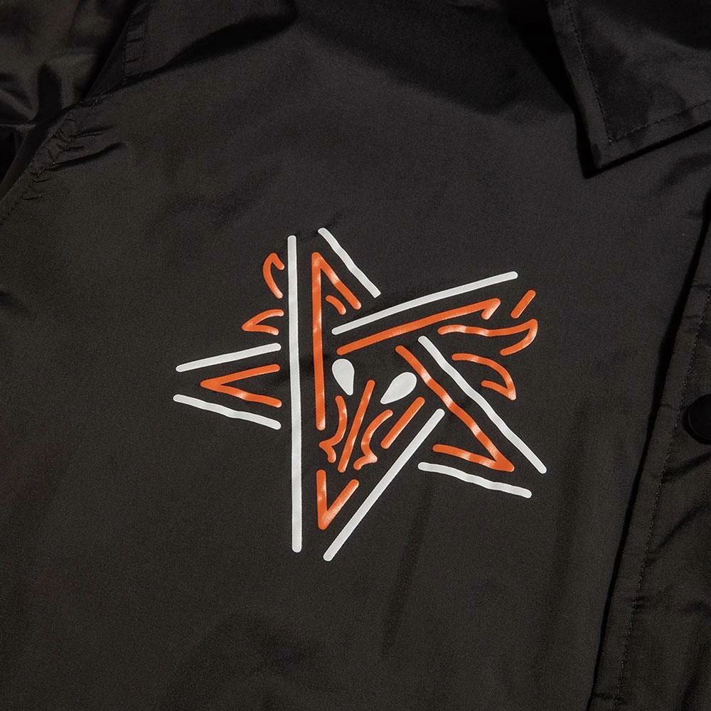 HUF X Thrasher Split Coaches Jacket - Black 6 HUF X Thrasher Split Coaches Jacket - Black - Image 4