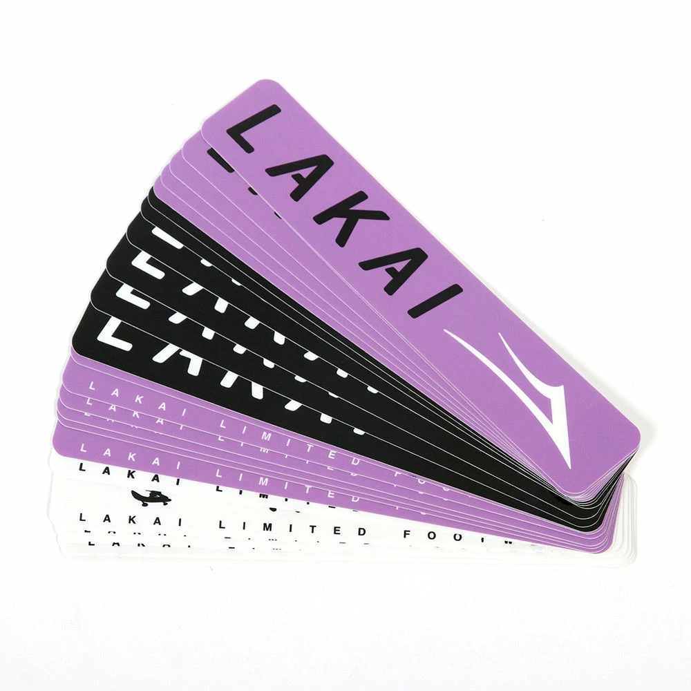 Lakai Large Assorted Bar Decal Sticker Pack - Purple/Black/White (24 Pack) 3 Lakai Large Assorted Bar Decal Sticker Pack - Purple/Black/White (24 Pack)