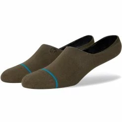 Stance Icon No Show Green Socks/ Large