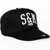 S&M SMU 5 Panel Snapback - Black