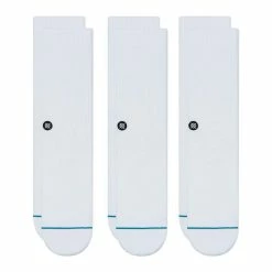 Stance Icon Socks 3 Pack - White/ Large