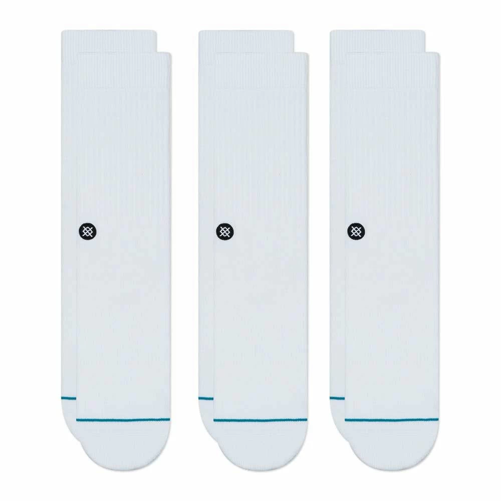 Stance Icon Socks 3 Pack - White/ Large 3 Stance Icon Socks 3 Pack - White/ Large