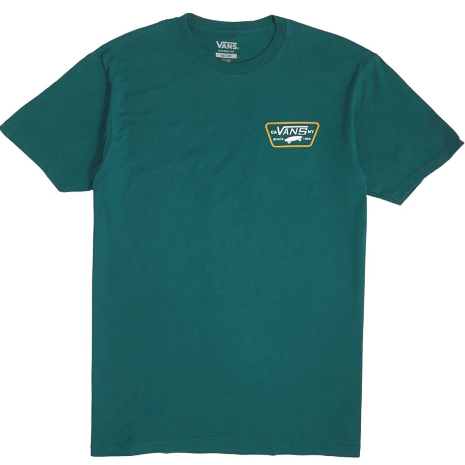 Vans Full Patch Back T-Shirt - Deep Teal/White 3 Vans Full Patch Back T-Shirt - Deep Teal/White