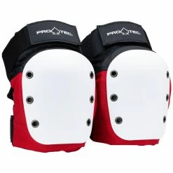Pro-Tec Street Knee Pad JR Open Back Pads - Red/White/Black