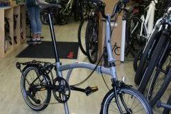 Brompton P Line Urban Storm Grey Mid + Rack 2023 Folding Bike