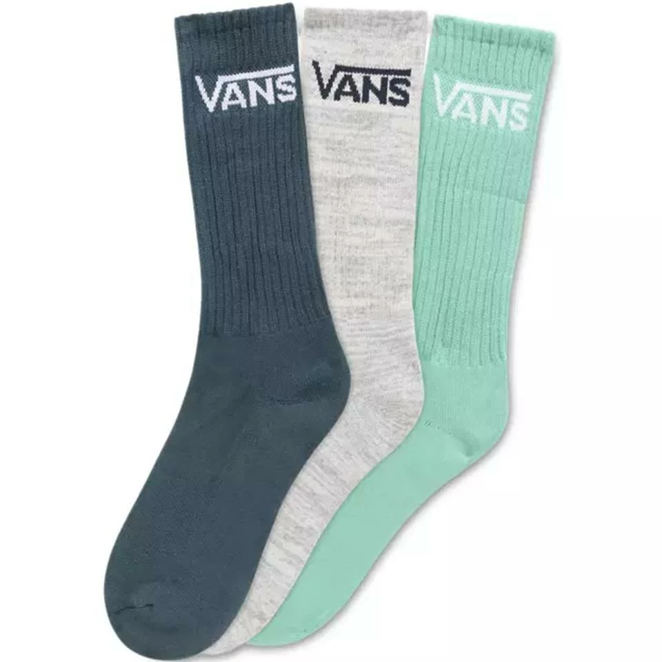 Vans Classic Crew Socks 3 Pack - Dusty Jade Green Assorted 4 Vans Classic Crew Socks 3 Pack - Dusty Jade Green Assorted - Image 2