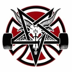 Independent X Thrasher Pentagram Cross Large Single Sticker