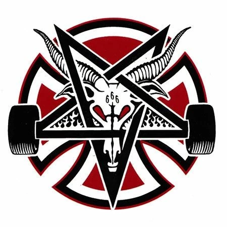 Independent X Thrasher Pentagram Cross Large Single Sticker 3 Independent X Thrasher Pentagram Cross Large Single Sticker