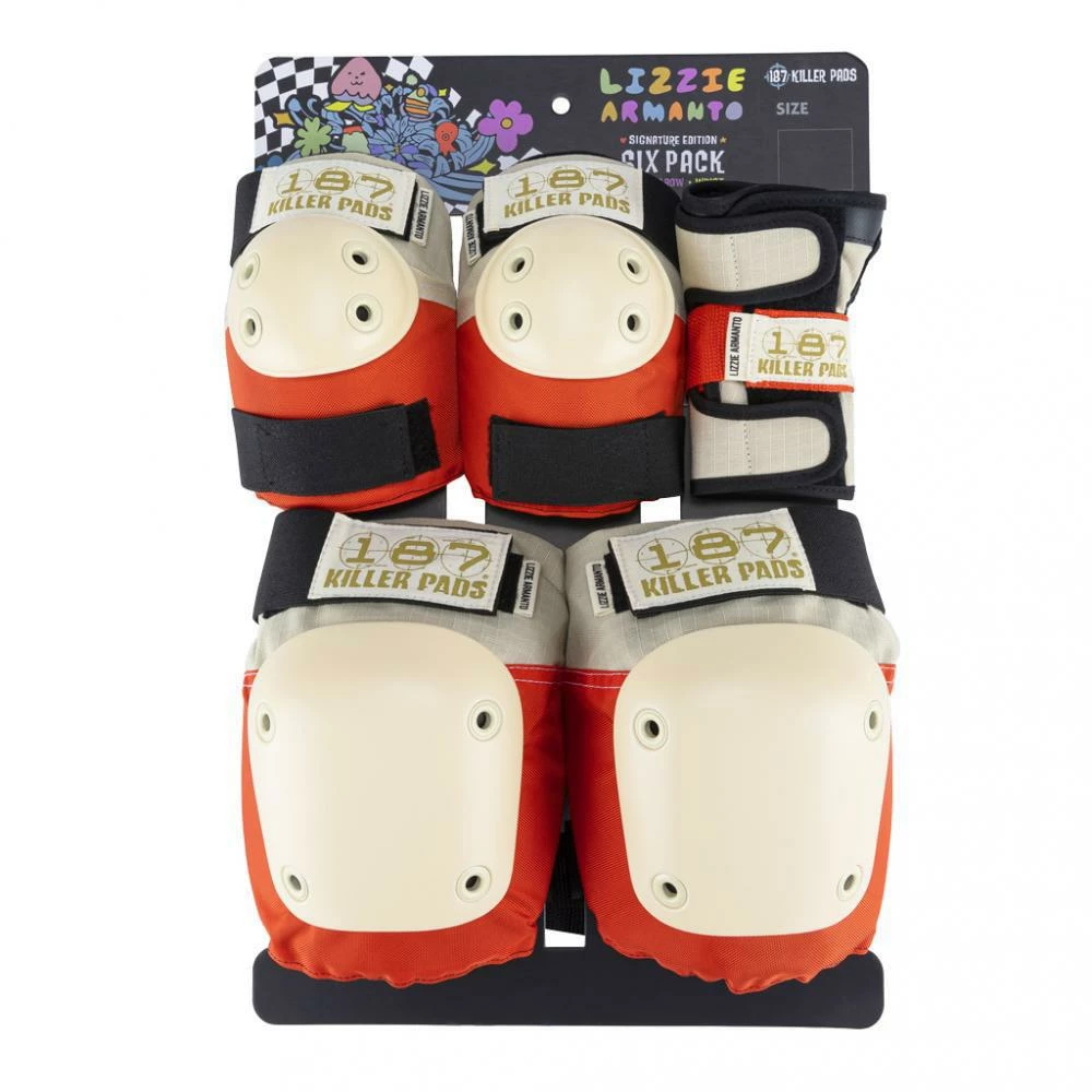 187 Killer Pads Jnr. Six Pack Set - Lizzie Orange 3 187 Killer Pads Jnr. Six Pack Set - Lizzie Orange