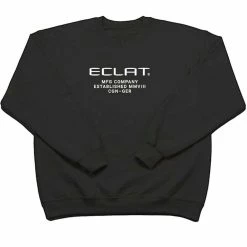 Eclat Techno Embroidery Crewneck - Black/White