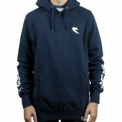 Tall Order Patch / Arm Print Hooded Sweatshirt - Navy Blue